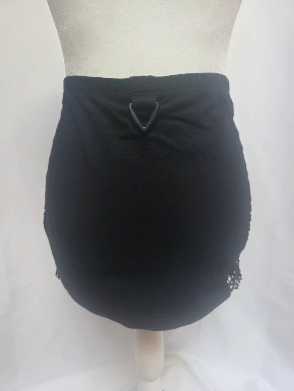 Lip Service Skeleton Fishnet Zip Mini Skirt Black Goth Punk Y2K Large - Picture 4 of 8